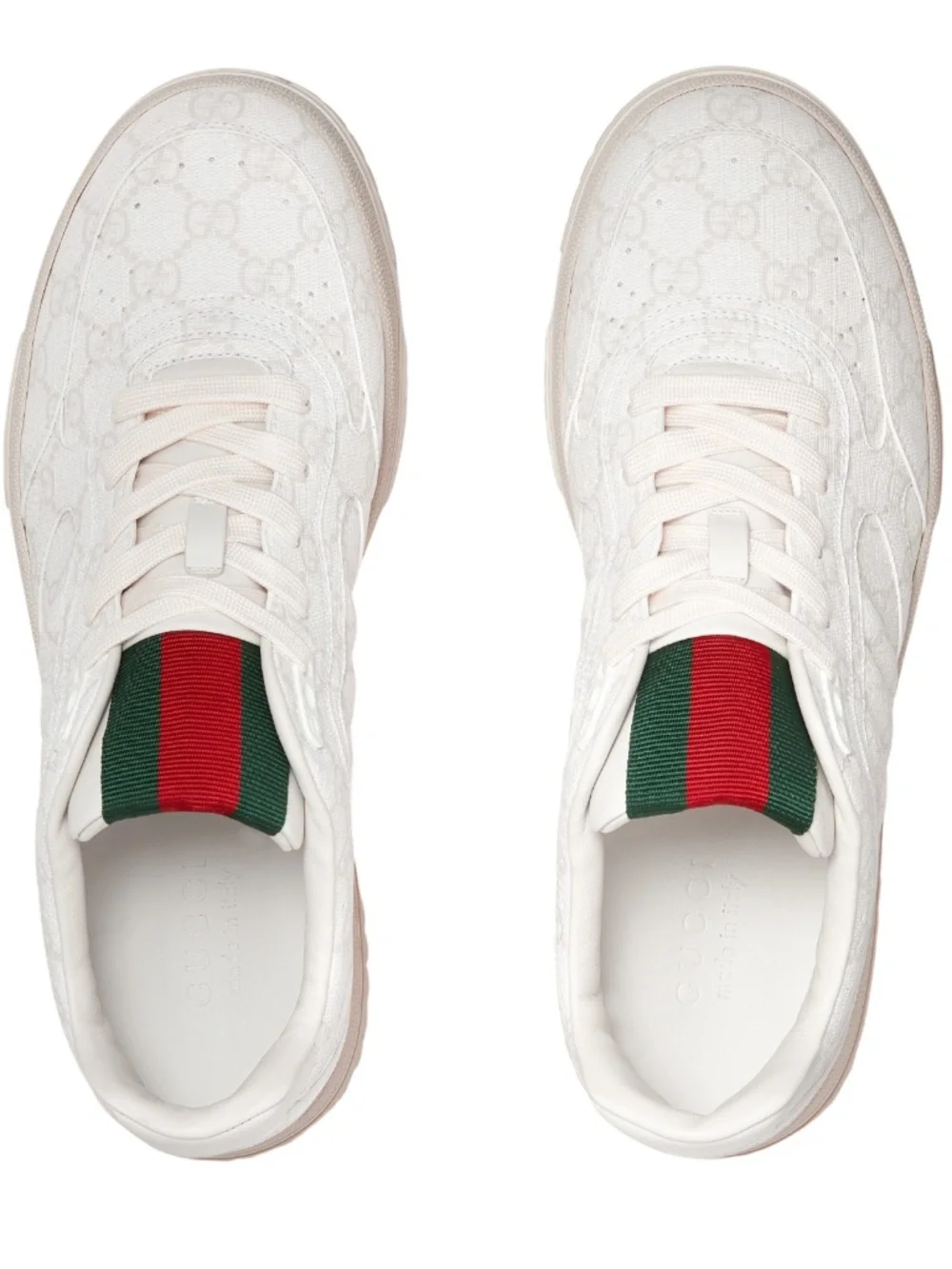 GUCCI Men's Re-Web White/Beige GG Canvas Sneaker Size 10.5 (US) NIB 816665